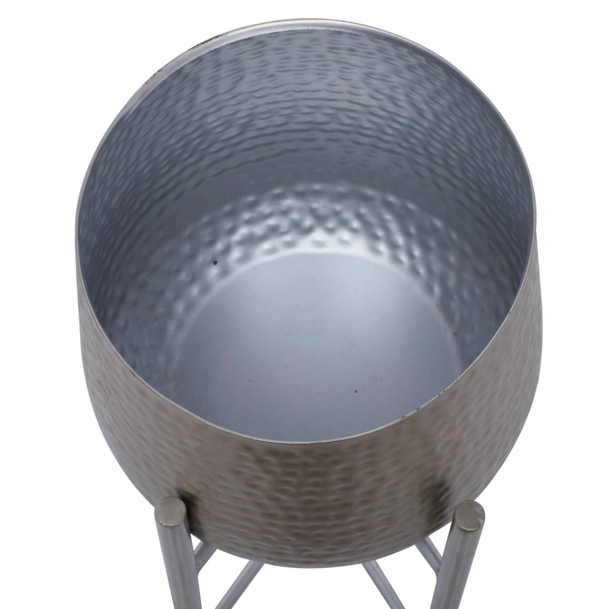 Silver Transitional Planter, Set of 2" 19", 16"